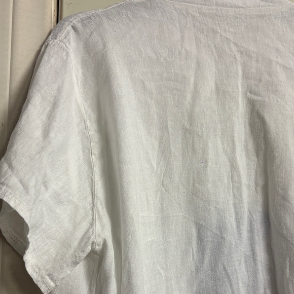 White Button-Up Short Sleeve Shirt Unbranded - Picture 5 of 5